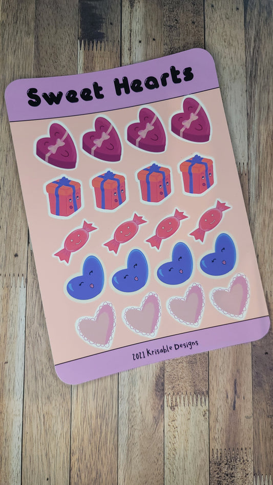 Sweet Hearts Sticker Sheet