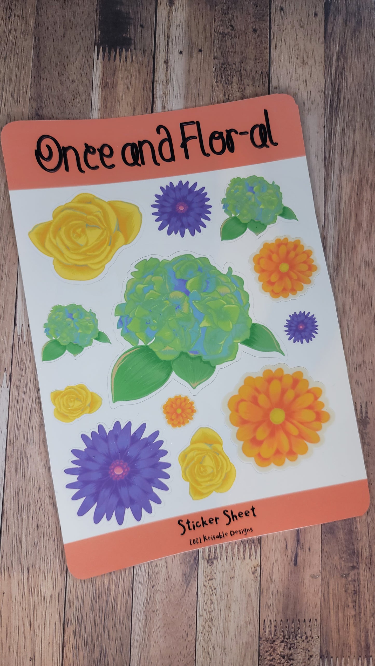 Once and Floral  Sticker Sheet