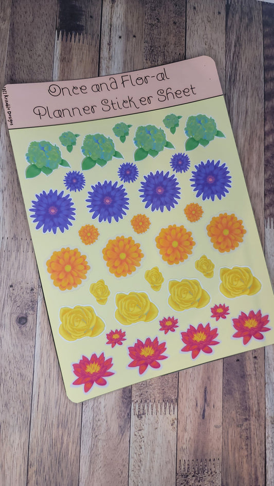 Once and Floral  Planner Sticker Sheet