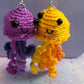 Crochet Jellyfish Hand Crafted Earrings.