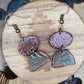 Faux Leather Polymer Clay Hand Crafted Earrings